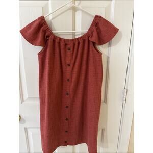 Madewell Off the Shoulder Texture & Thread Off-the-Shoulder Dress Sz XS